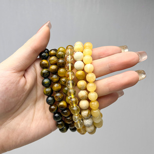 Độc Đáo 8Mm Pha Lê Dây Vòng Đeo Tay Bohemia Cát Bãi Biển Pha Lê Đá Quý Hạt Vòng Đeo Tay - Product Image 5