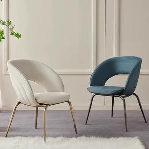 <strong>Haosi</strong> Dining Room Home Furniture Metal Leg Velvet Upholstered Chairs Dining Room Side Chair for Living Room - Product Image 6
