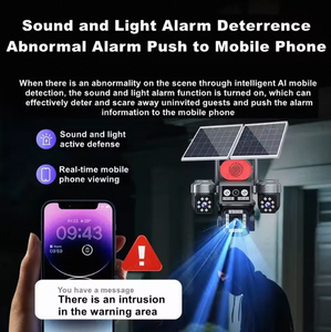 Bán buôn 16MP 8K aov 24/7 ghi lại không dây 4G LTE năng lượng mặt trời PTZ máy ảnh 4 ống kính <span class=keywords><strong>IP</strong></span> CCTV ngoài trời 4G Sim thẻ ngoài trời năng lượng mặt trời máy ảnh - Product Image 3