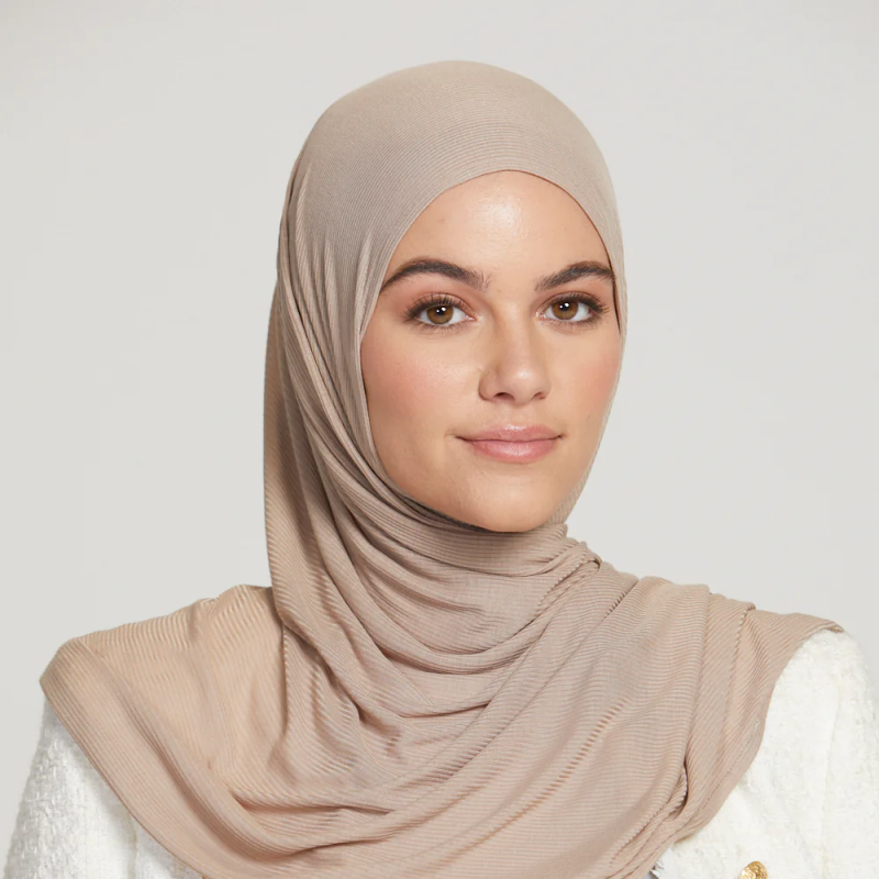 1 Pezzo Sciarpa Hijab Donna In Chiffon Sfumato, In Morbida Modal Di - Foto 5