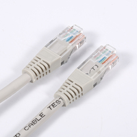 Cables de Conexión Ethernet CAT5 Premium para Redes Industriales de IoT con Transmisión de Datos de Alta Velocidad, 0.4m, Color Beige