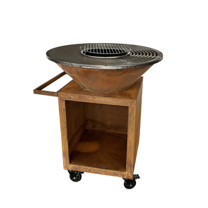 <span class=keywords><strong>Plancha</strong></span> amovible robuste <span class=keywords><strong>en</strong></span> acier Corten rouillé au design moderne pour la cuisson <span class=keywords><strong>en</strong></span> extérieur - Product Image 3