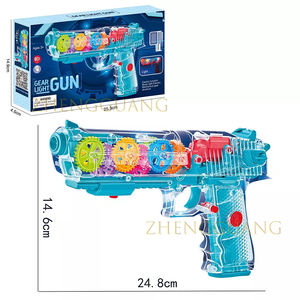 Zhengguang – pistolet de Vibration à engrenage Transparent, jouet électrique clignotant <span class=keywords><strong>Bo</strong></span> <span class=keywords><strong>Concept</strong></span> amusant, pistolet avec lumière et musique - Product Image 5