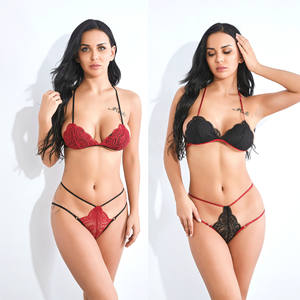 Conjunto de Bralette de Balconette de encaje rosa para mujer, lencería Sexy, precio barato, venta al por mayor, <span class=keywords><strong>2020</strong></span> - Product Image 1