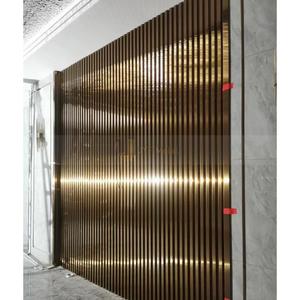 LL313 Customized Stainless Steel Fluted Panel Special Shape Modern Protection Metal <b>Corner</b> Strip Villa Hospital Hotel Waterproof - Product Image 5