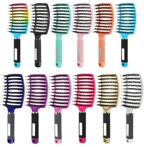 <span class=keywords><strong>Brosse</strong></span> démêlante ventilée pour <span class=keywords><strong>cheveux</strong></span> humides et secs, pour femmes, hommes, enfants, <span class=keywords><strong>cheveux</strong></span> <span class=keywords><strong>bouclés</strong></span>, épais et emmêlés, séchage rapide, massage, vente en gros OEM - Product Image 6