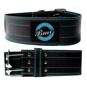 High Quality Custom Made Original Cowhide Leather Unisex Heavy Duty Buckle Non-Slip Weight Lifting Belt for Gym Training Fitness - Product Image 1