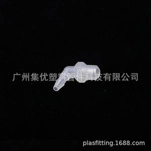 Connecteur coudé à angle droit fileté en PVC 1,6-6,4 mm à enfiler pour tuyau en caoutchouc - Product Image 4