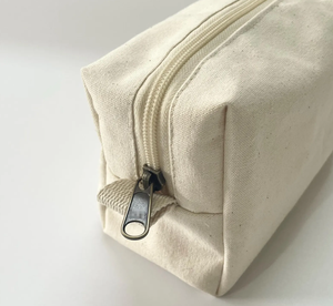 Doğal tuval erkek çantası Set çevre dostu fermuar makyaj çantaları Unisex seyahat organizatörleri - Product Image 4