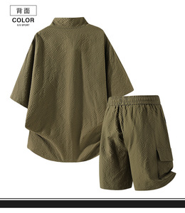 Pantalones Cortos de Verano con Cintura Elástica de Poliéster y Spandex, con Cierre y Logotipo Personalizado, Conjunto Casual de Polo para Hombre - Product Image 2
