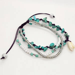 Bijou de <span class=keywords><strong>cheville</strong></span> pour femme en alliage de fer blanc plaqué or 18 carats, style bohème, avec imitation perle, cristal et strass en forme de papillon - Product Image 5