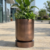 Jardinières d'extérieur couleur bronze, pots de luxe pour arbres, pots de jardin, vases hauts pour la décoration intérieure