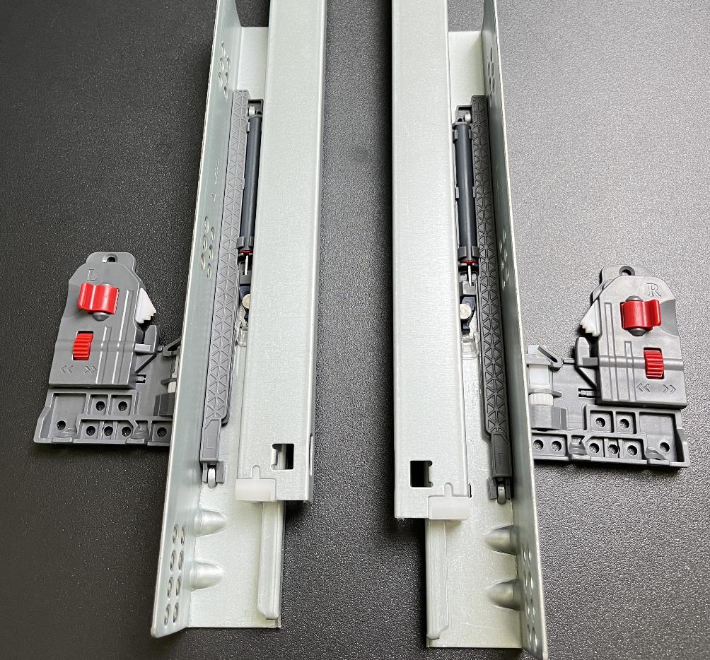 3-х кратного с доводчиком телескопическая канал буферный направляющие для выдвижных ящиков с нижним расположением телескопическая канала бесшумные гладкое скольжение ящика шлепанцы без задника с открытыми пальцами