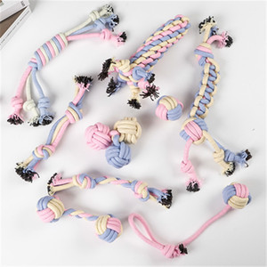 Juguetes de Cuerda para Mascotas, Serie Macaron de Algodón Masticable, Juguete para Perros Medianos, Gatos y Cachorros - Product Image 1