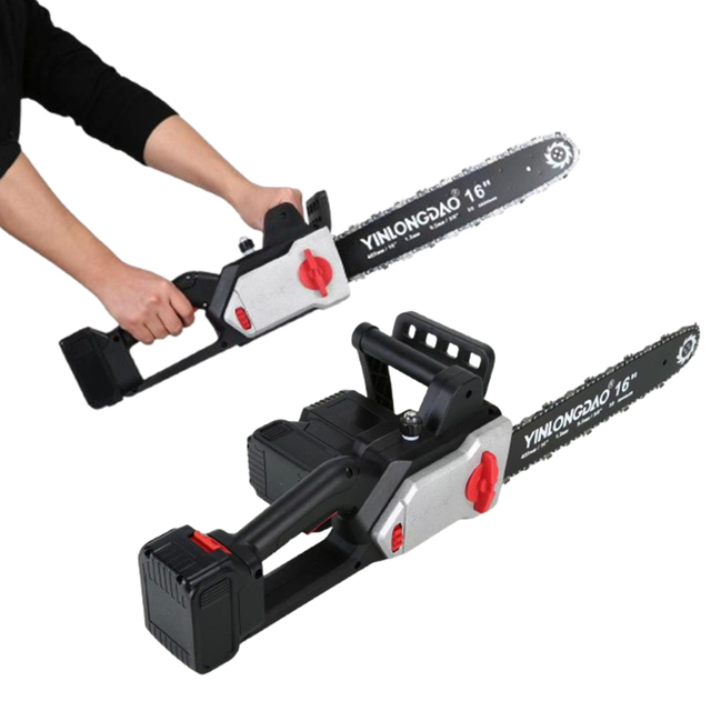 Professional 12-Inch Cordless Brushless Chainsaw 21V Battery Power Saws for Industrial & DIY Woodworking High-Power