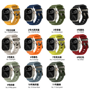 Win-Win Nouveau bracelet de montre <span class=keywords><strong>Trail</strong></span> en silicone avec boucle en acier pour <span class=keywords><strong>Apple</strong></span> <span class=keywords><strong>Watch</strong></span> <span class=keywords><strong>Ultra</strong></span> 2 Bande de 49mm pour iWatch Series 10 9 42 44 45 46 mm - Product Image 3