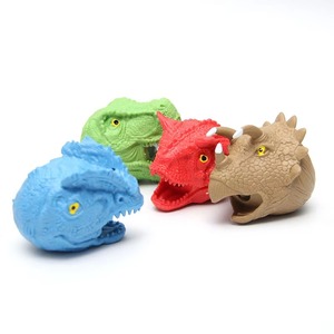 Juguete antiestrés de cabeza de dinosaurio con sonido, pelota de apretar de animal de TPR suave, juguete de descompresión al por mayor - Product Image 6