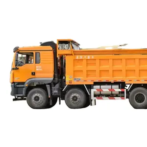 China Shacman 10 15 Ton 8x4 12 Wheeler Garbage Tipper With Crane Dump Truck For Sale