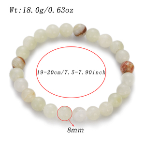 <span class=keywords><strong>Bracciale</strong></span> con perline in pietra naturale per <span class=keywords><strong>donna</strong></span> e uomo, <span class=keywords><strong>ametista</strong></span>, cristallo di quarzo, acquamarina, giada, agata, braccialetto elastico. - Product Image 3