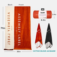 Personalised Custom Super High Quality 100% Cotton Jacquard Oversized Sublimation Printed Beach Towel With Logo