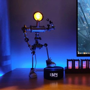 Punk Style Robot Desktop Lamp <b>LED</b> <b>Rechargeable</b> Decorative Figurine For Children Room Gift - Product Image 2
