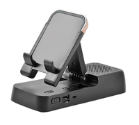Support de téléphone F18 trois en un avec haut-parleur Bluetooth, support de téléphone d'ordinateur, support de diffusion en direct de bureau