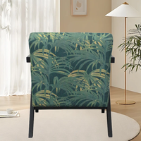Fauteuil d'appoint en tissu personnalisé avec structure en bois massif, chaise de loisirs moderne pour salon, OEM ODM disponible