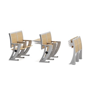 中国のアルミ合金製、机付きのモダンな固定式講堂座席、教室用家具メーカー - Product Image 2