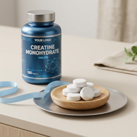 Créatine Pré-Entraînement en Comprimés en Vrac avec HCL Micronisé pour la Récupération Musculaire et l'Énergie, 180 Comprimés 180g, Fournisseur OEM ODM