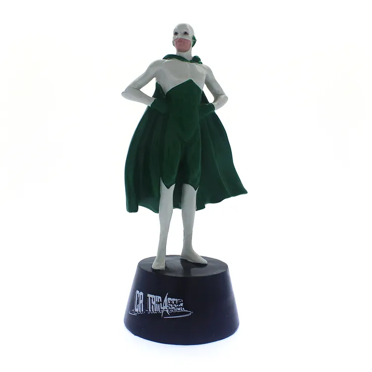 Fabricant personnalisé vert super femme sculpture en résine