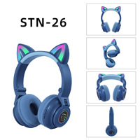 STN-26 Headset nirkabel anak-anak penjualan terbaik headphone On-Ear & Over-Ear Gaming telinga kucing