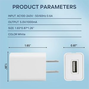 Wall Charger Cube 5V1A USB Power Supply <b>Universal</b> <b>Plug</b> Portable Travel Fast Charger - Product Image 4