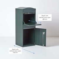 JH-Mech Boîte de dépôt de colis Personnalisable Qualité supérieure Artisanat Conception méticuleuse Boîte aux lettres de colis élégante-toit incurvé en arc