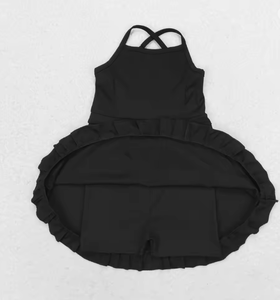 Robe de sport et de yoga pour filles, 12 couleurs unies, style boutique, longueur genou, pour bébés et jeunes filles - Product Image 2