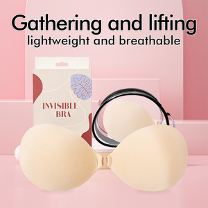 Soutien-gorge adhésif sans bretelles, invisible, push-up, en silicone, pour robe dos nu, avec <span class=keywords><strong>cache</strong></span>-<span class=keywords><strong>tétons</strong></span> réutilisables - Product Image 2
