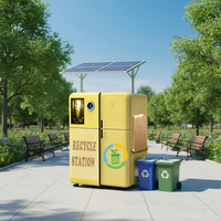 Distributeur automatique inversé pour conteneurs de boissons avec gestion cloud SDK, écran tactile, surveillance à distance et compacteur de recyclage