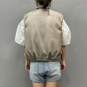 Tamaño personalizado invierno Puffer Gilet Turn Down Collar mujeres <span class=keywords><strong>pluma</strong></span> <span class=keywords><strong>de</strong></span> <span class=keywords><strong>ganso</strong></span> con cremallera - Product Image 3