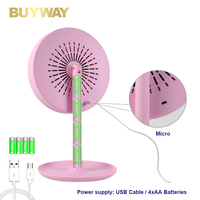 Coiffeuse de bureau portable avec miroir de maquillage éclairé par LED Table de maquillage debout intelligente avec ventilateur pour application cosmétique de beauté