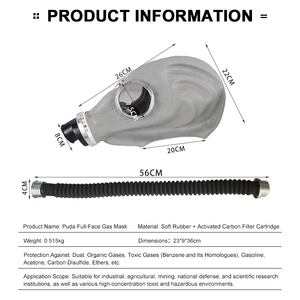 Mascarilla Reutilizable para Pintura Química, Prevención de Olores, para Pesticidas, Formaldehído, Humo de Aceite, Gases, Respirador - Product Image 3
