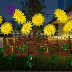 Luces Decorativas Impermeables IP65 con Diseño de Girasol, Lámparas Artísticas para Paisajes, Parques y Celebraciones Festivas - Product Image 3