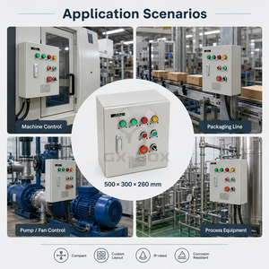 Boîtier de commande de système d'automatisation NEMA IP65, boîte de distribution électrique en métal, boîtier de montage mural, boîte de jonction - Product Image 2