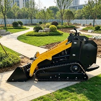 Produk Laris Manis Mini Skid Steer Loader Alat Berat Pemindah Tanah Skid Steer Loader Pertanian Track Skid Steer Loader Dengan Bucket