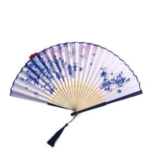 Éventails pliants d'été pour mariages et soirées dansantes, style japonais et chinois vintage, vente en gros - Product Image 1