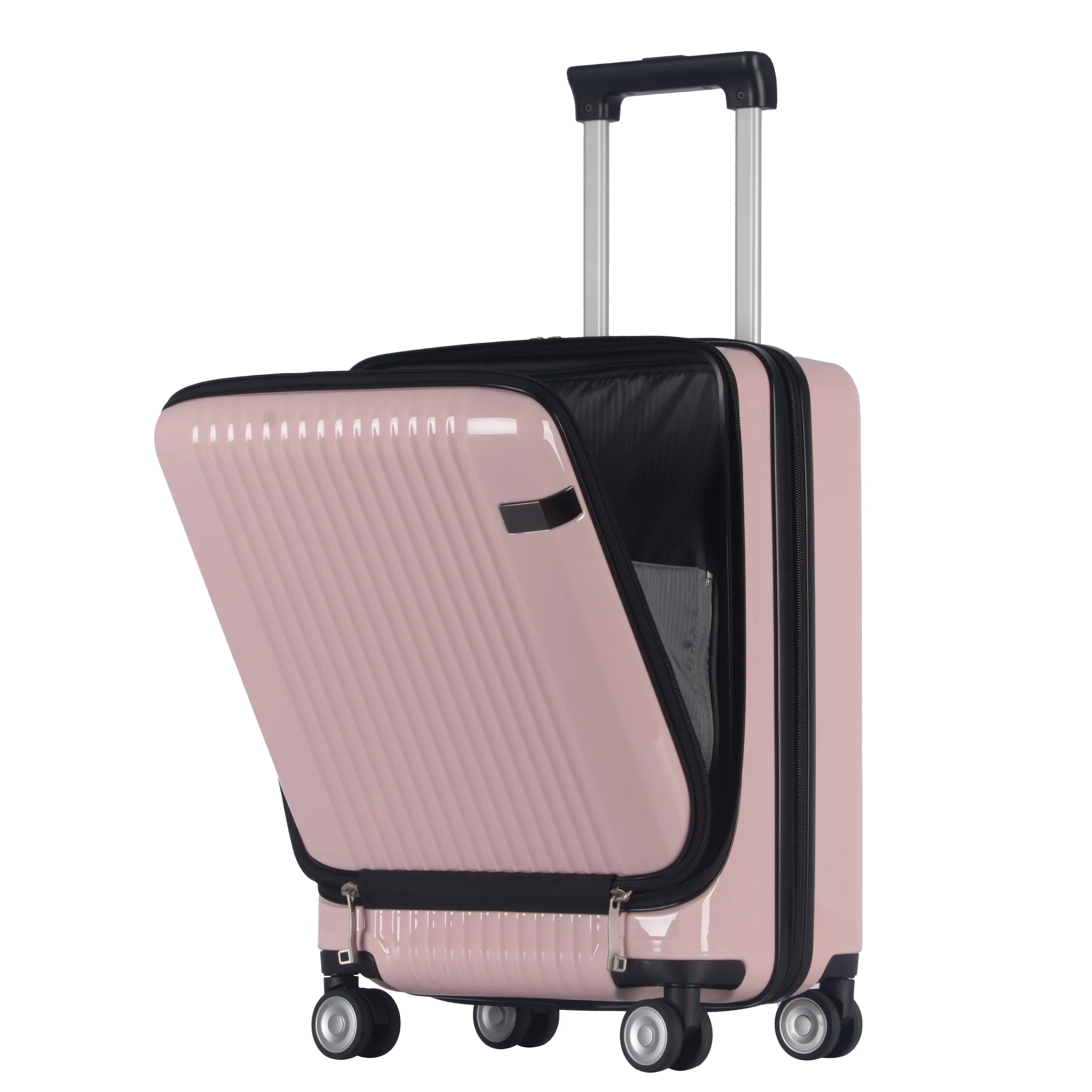 कोरिया के बाजार उच्च गुणवत्ता यात्रा ट्रॉली बैग हार्ड प्रकरण 100% पीसी सूटकेस सामान