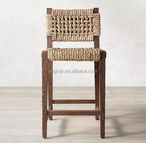 Ghế quầy <span class=keywords><strong>bar</strong></span> sang trọng, đồ gỗ thủ công, lưng mây, ghế bếp gỗ sồi, nội thất trong nhà - Product Image 4
