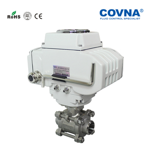 Vanne à boisseau sphérique télécommandée électrique COVNA DN50 PN63 12V en acier inoxydable avec filetage BSP et raccord ISO HK60-Q-3PS - Product Image 3