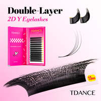 Cils volumineux à double couche TDANCE YY, la nouvelle génération de cils 2D pour un volume naturel et superposé