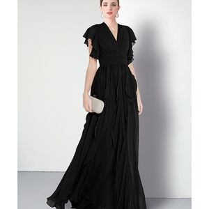 Abito da Donna Elegante e alla Moda, Taglie Forti, con Bordi Plissettati e Arricciati, Vendita all'Ingrosso - Product Image 2