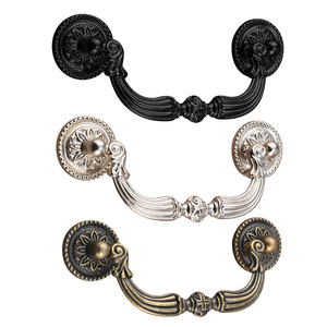 Retro Zinc Alloy Cabinet Drawer Handles Bridge Shape European Style <b>Antique</b> Bronze Black Silver 94mm Hole Spacing Durable - Product Image 5
