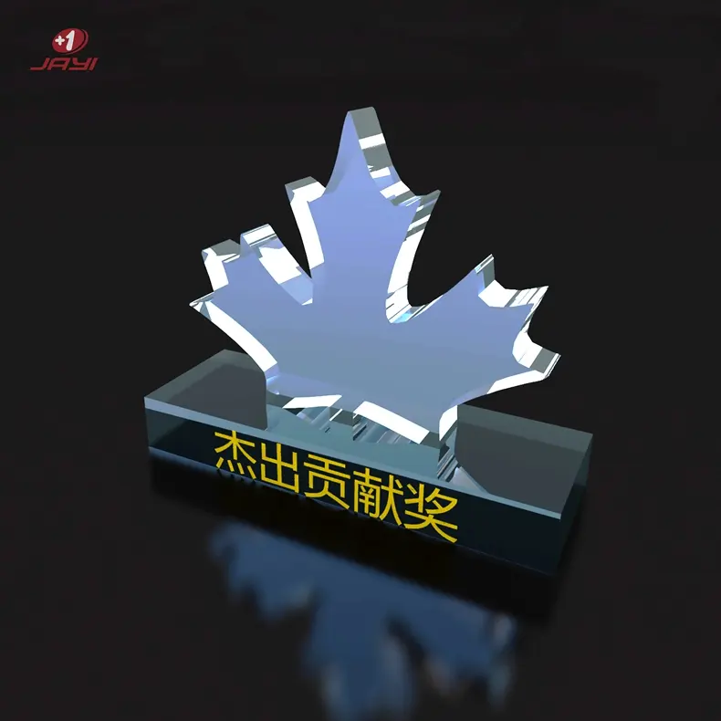JAYI fabrika toptan Custom Made kişiselleştirilmiş akrilik Trophy kristal ödülü